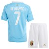 Officiële Voetbalshirt + Korte Broek België De Bruyne 7 Uit EK 2024 - Kids